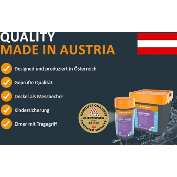 Steinbach Quattrotabs organisch, Multifunktionstabletten zur Schwimmbadwasserpflege, 200 g / 1 kg – Bild 4