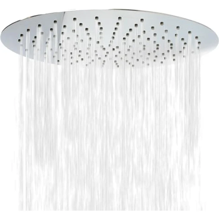 Schulte Kopfbrause 40 cm, Verchromte Regendusche mit Kugelgelenk, Einstellbarem Neigungswinkel und EinfachCLEAN System – Bild 2