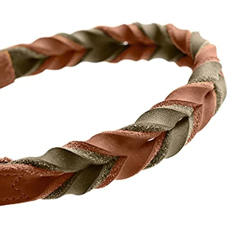 Halsband Solid Education Duo Farbe Cognac/Oliv, Größe 50 – Bild 3