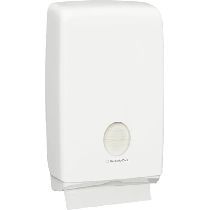 Kimberly-Clark Aquarius U7024, Slimfold Handtuchspender, weiß, modern und wartungsfreundlich mit Sichtfenster, für Scott und Kleenex Handtücher – Bild 4