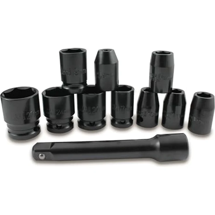 BITUXX® Druckluft Schlagschrauber Radschrauber Set 16-teilig, Pneumatik mit 311Nm, inkl. Transportkoffer und 10 Schlagnüssen – Bild 4