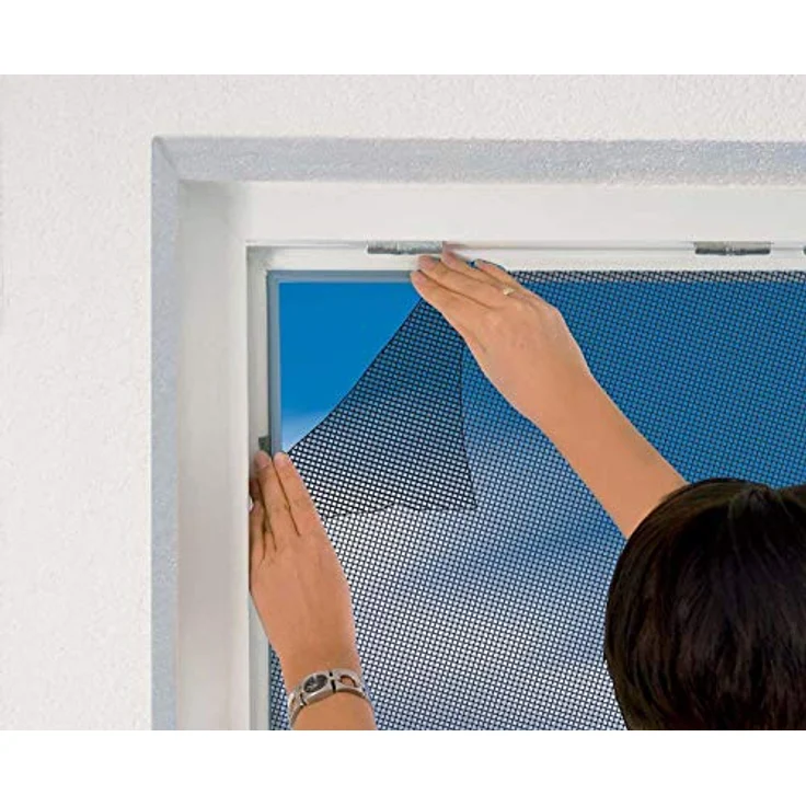 easy life Fenster Fliegengitter Insektenschutz Gaze 150 x 180 cm schwarz anthrazit – Bild 3