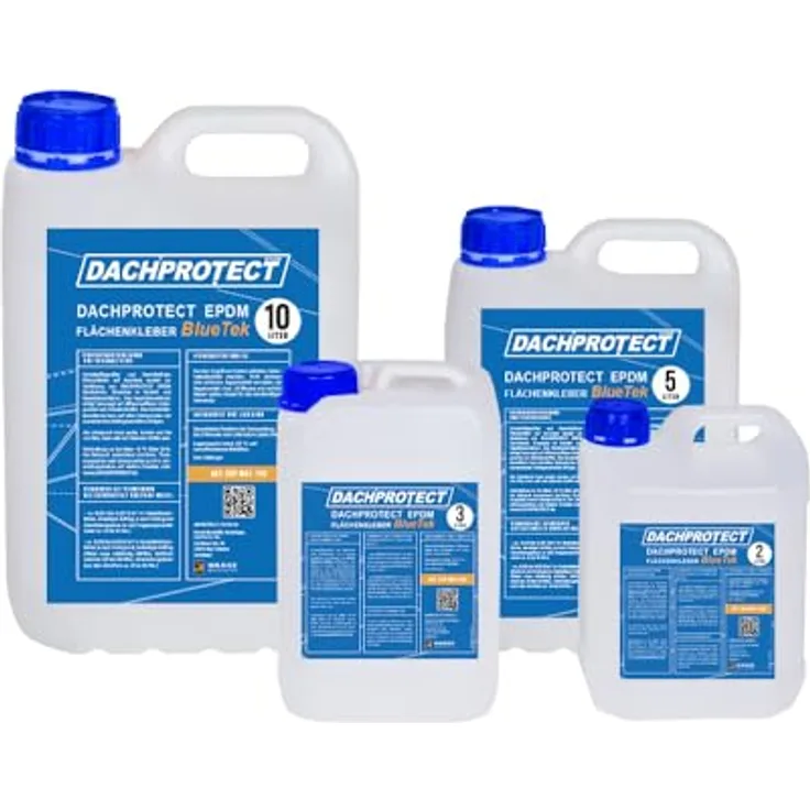 Hanse Syntec Systems EPDM Folienkleber BlueTek, wasserbasierter Acrylat-Kleber für flexible Dachverklebungen, 2/3/5 & 10L