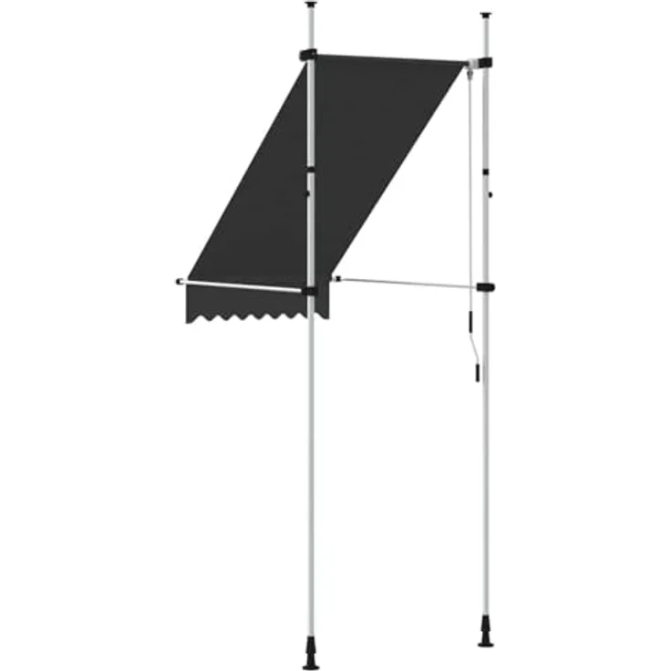 vidaXL Einziehbare Markise Handbetrieben 100 cm Anthrazit – Bild 9
