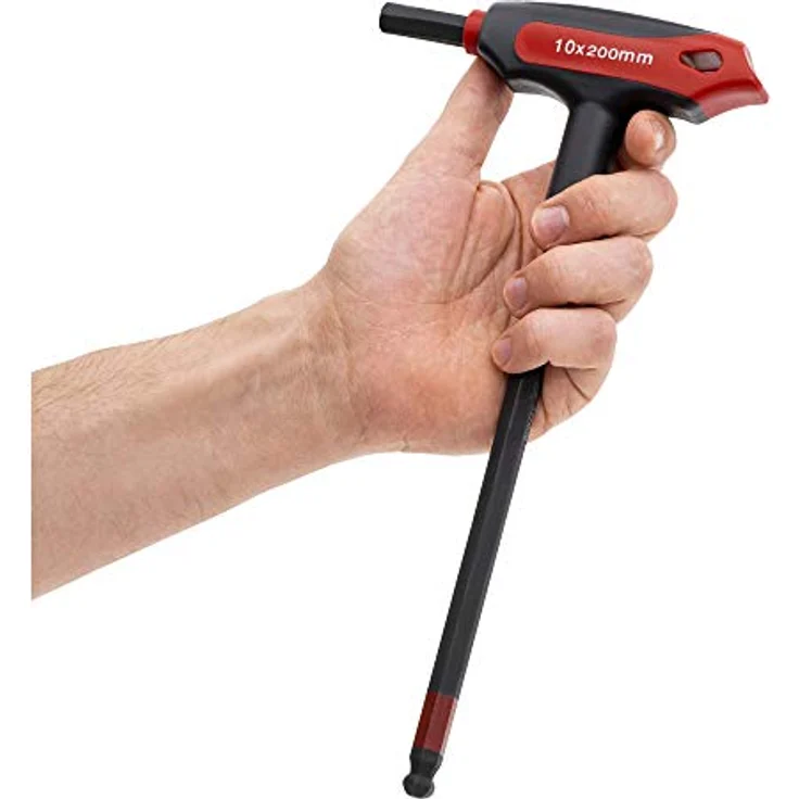 STIER T-Griff-Schraubendreher, 6KT, SW 10 mm, ergonomisch, flexibel, langlebig, schwarz – Bild 4