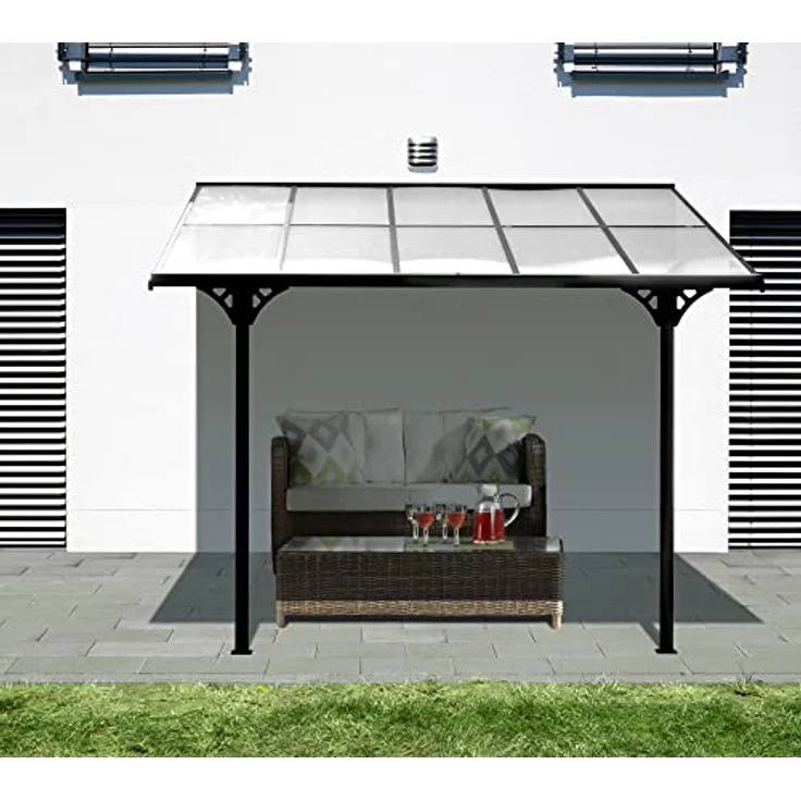 Westmann Terrassenüberdachung Bruce | 300x313x270 cm Schwarz | Aluminium Terrassendach inklusive Hardtop für Sonnenschutz – Bild 2