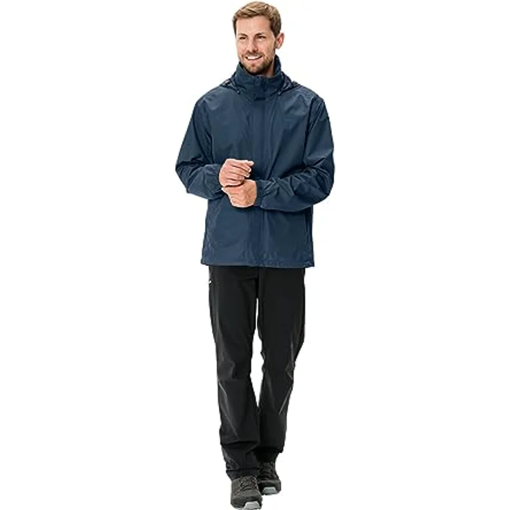 VAUDE MEN'S ESCAPE LIGHT JACKET, Outdoorjacke mit wasserabweisendem Material, atmungsaktiv, schwarz – Bild 6