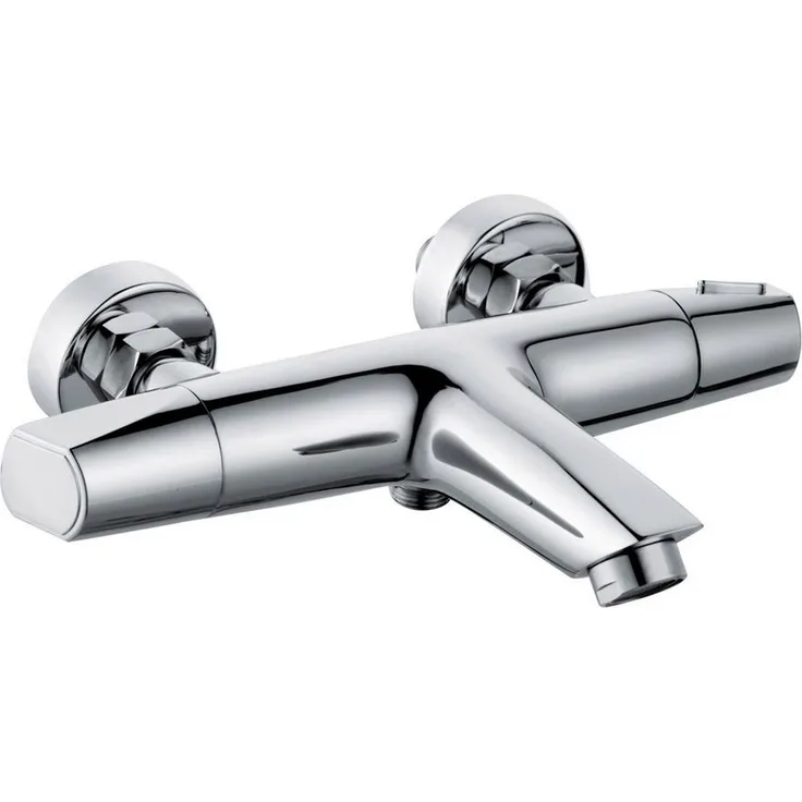 Aloni Duscharmatur TM22040, Thermostat mit Verbrühschutz, hochglanz-chrom, inkl. Befestigungsmaterial