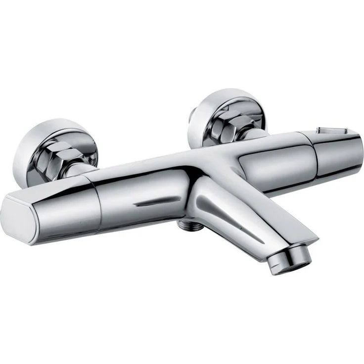 Aloni Duscharmatur TM22040, Thermostat mit Verbrühschutz, hochglanz-chrom, inkl. Befestigungsmaterial