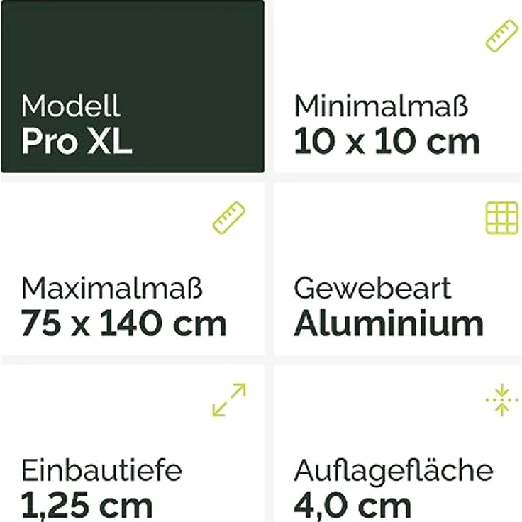 Nematek Lichtschachtabdeckung Pro XL - Premium Kellerschachtabdeckung in 75 x 140 cm - Aluminium - Insektenschutz in cleanem Design – Bild 4