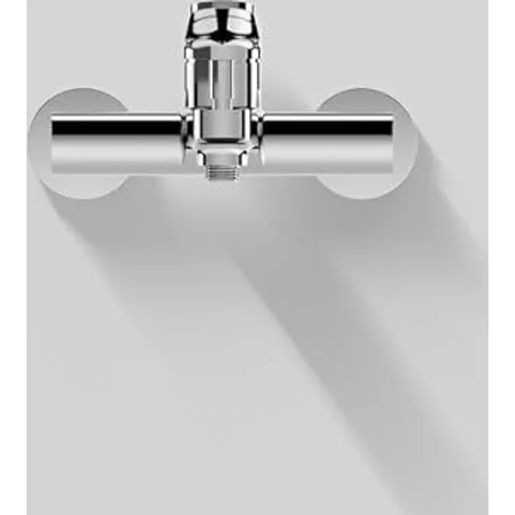 Steinberg Serie 340, Wannenarmatur Aufputz für zwei Verbraucher, Chrom, Ausladung 110mm, Einhebelarmatur – Bild 3
