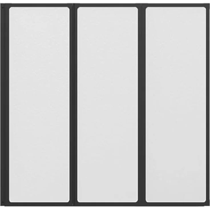 vidaXL Duschwand Faltbare Duschabtrennung, Schwarz, 120 x 2 x 117 cm, Aluminium mit fleckenresistenter Oberfläche und modernem Design – Bild 6