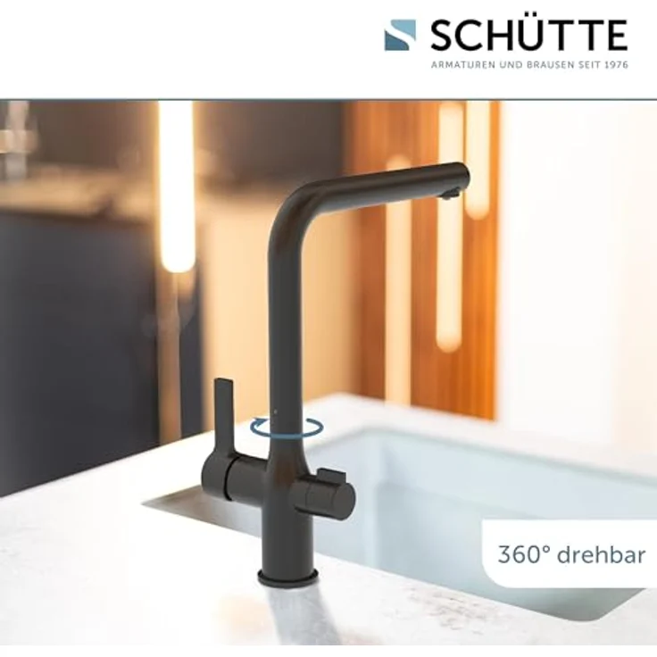Schütte AQUASTAR PRO Spültischarmatur mit Filtersystem, Cold-Start-Funktion und 360° schwenkbarem Auslauf – Bild 10