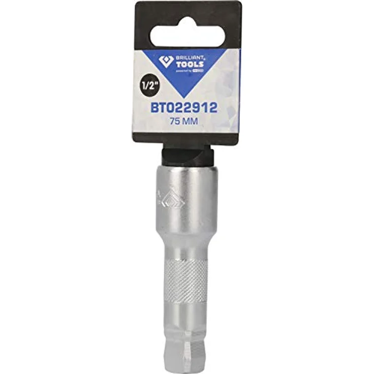 Brilliant Tools Bit- und Steckschlüsselset, 1/2" Schwenkbare Verlängerung 75 mm aus Chrom-Vanadium-Stahl, matt verchromt – Bild 6