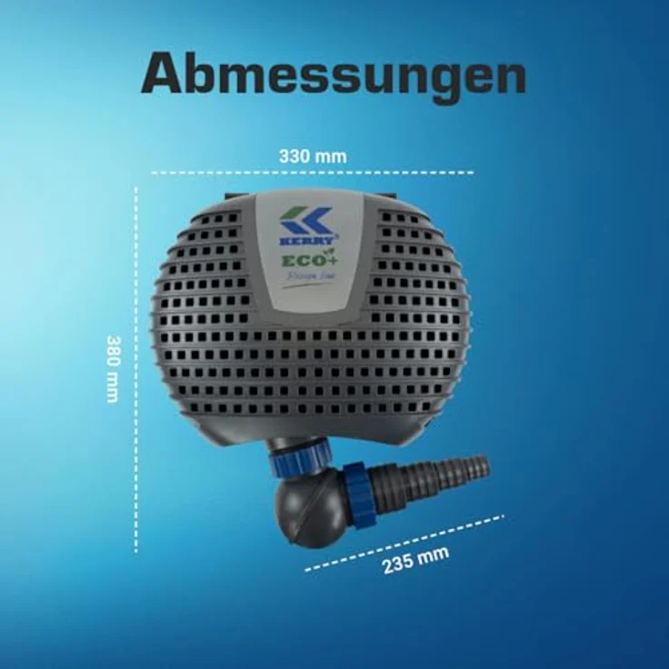 KERRY Teichpumpe KEE12000-12000 L/H | 85 Watt | Vorfilterkammer | 5,5m Förderhöhe | 10m Kabel | blau – Bild 8
