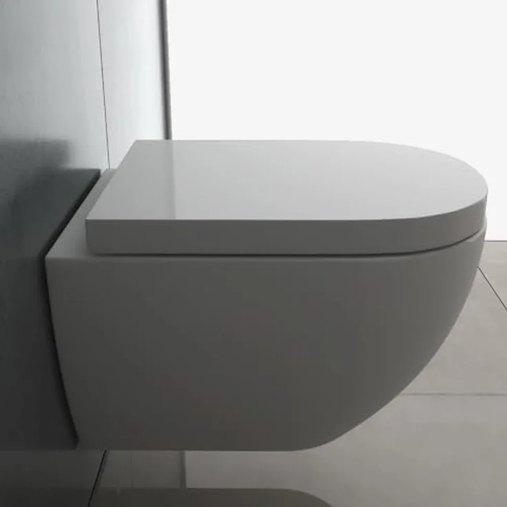 Alpenberger Spülrandloses WC mit Bidet Funktion | Hänge WC | WC Sitz mit Absenkautomatik | Dusch WC Taharet | Toilette mit Intimdusche | Wand WC Passend Geberit (6201 U) – Bild 3