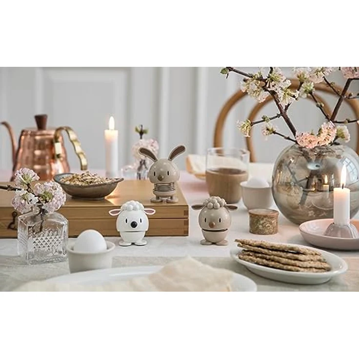 Hoptimist Small Bunny, Wackelfigur, Hase Wackel Figur, Ostern, Dekoidee, Dekoration, Kunststoff, Latte, H 9 cm, 9011-95 – Bild 3