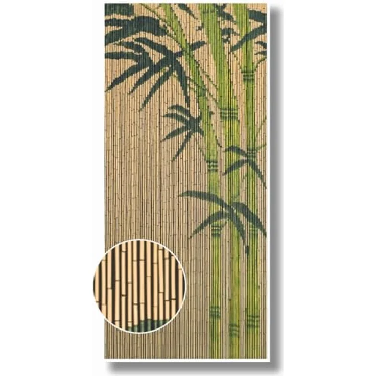 Deko Vorhang Türvorhang Bambus Bambusvorhang Fliegenvorhang Bamboo Raumteiler – Bild 3