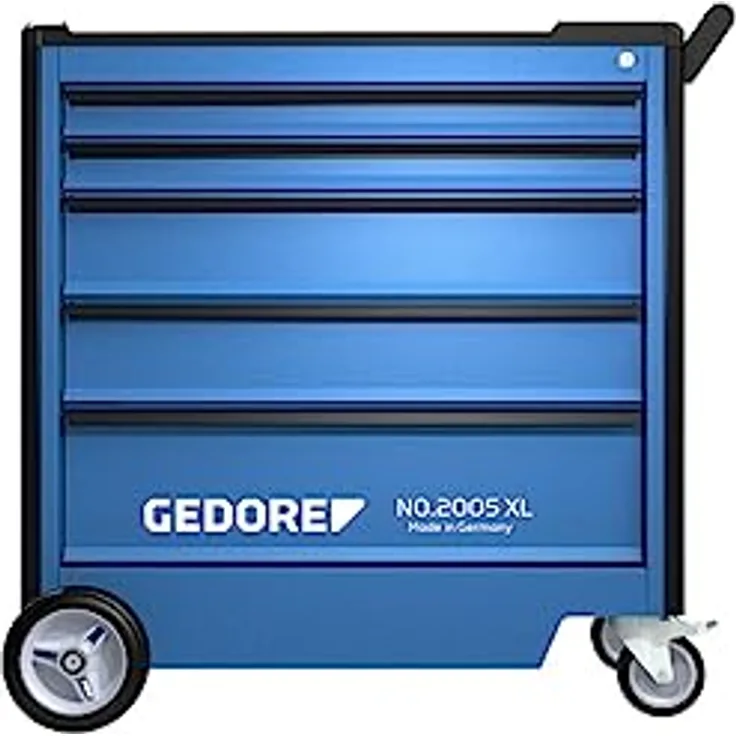 Gedore Werkzeugwagen 2005 XL, 5 Schubladen mit Vollauszug, korrosionsbeständig und kratzfest, GEDORE blau