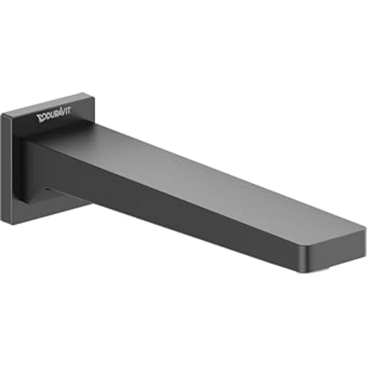 Duravit Manhattan Wanneneinlauf, Badewanneneinlauf mit eckiger Wandabdeckung, Schwarz Matt, EasyClean Funktion, für Durchlauferhitzer – Bild 3