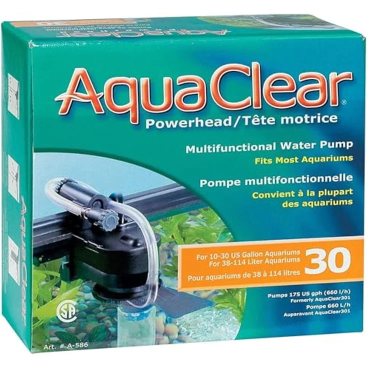 AquaClear Powerhead 30 als Boden-, Schnell- oder Biofilter sowie als Umwälzpumpe einsetzbar, für Aquarien von 38L bis 114L, 5,5W – Bild 3