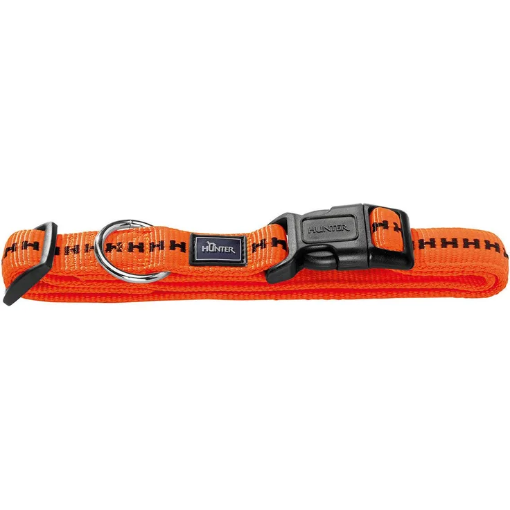 Hunter Tierbedarf Hunde-Halsband Safety Grip Vario Basic Soft orange, Hundegeschirr und Leinen