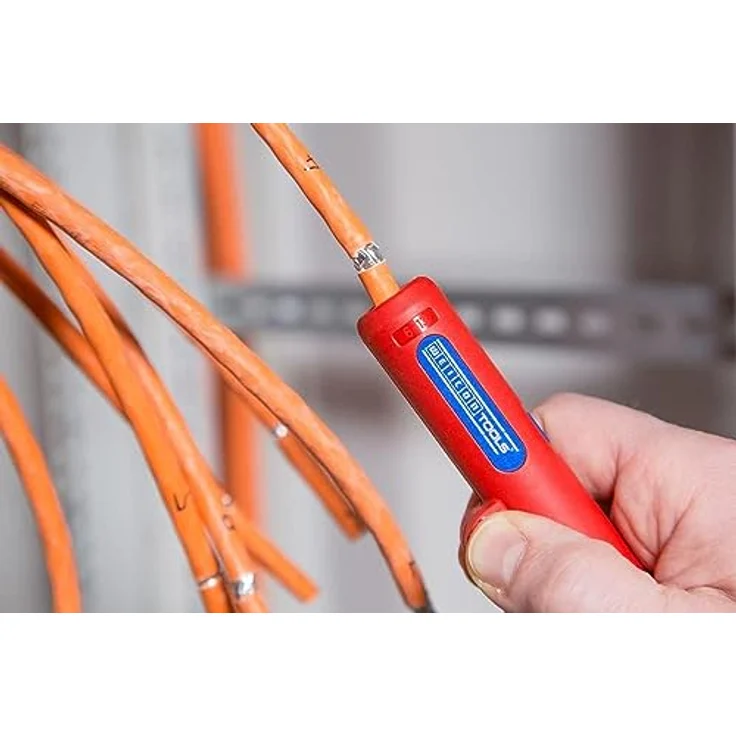 WEICON 52000010 Cable-Stripper No.10 | Netzwerkkabel Abisolierer | Hochwertiger praktischer Entmanteler für Datenkabel Netzwerkleitungen Cat 5 6 7 Kabel, Rot, 0, 069Kg – Bild 4