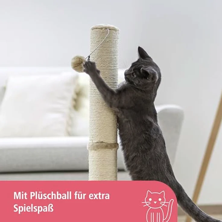 Kerbl Kratzsäule Opal Maxi 78 cm Beige – Bild 5