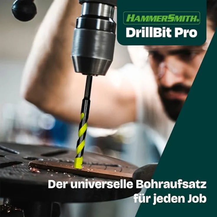 Hammersmith DrillBit Pro - 21tlg Bohrer und Bit Set für Metall, Holz, Stein, Glas, Beton uvm. - Präzise & Langlebig - Zubehör Bohrmaschine - Titanbeschichtet – Bild 2
