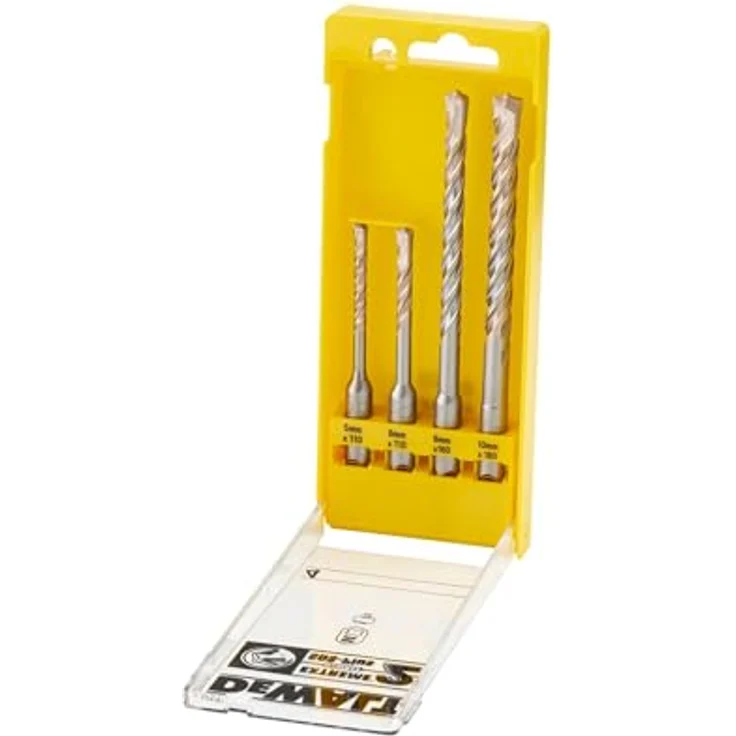 DeWalt Extreme 2 SDS-Plus Ha mmerbohrer-Sets (4tlg. mit 5, 6, 8, 10 mm Ø in Kunststoffkassette) DT9700 – Bild 2