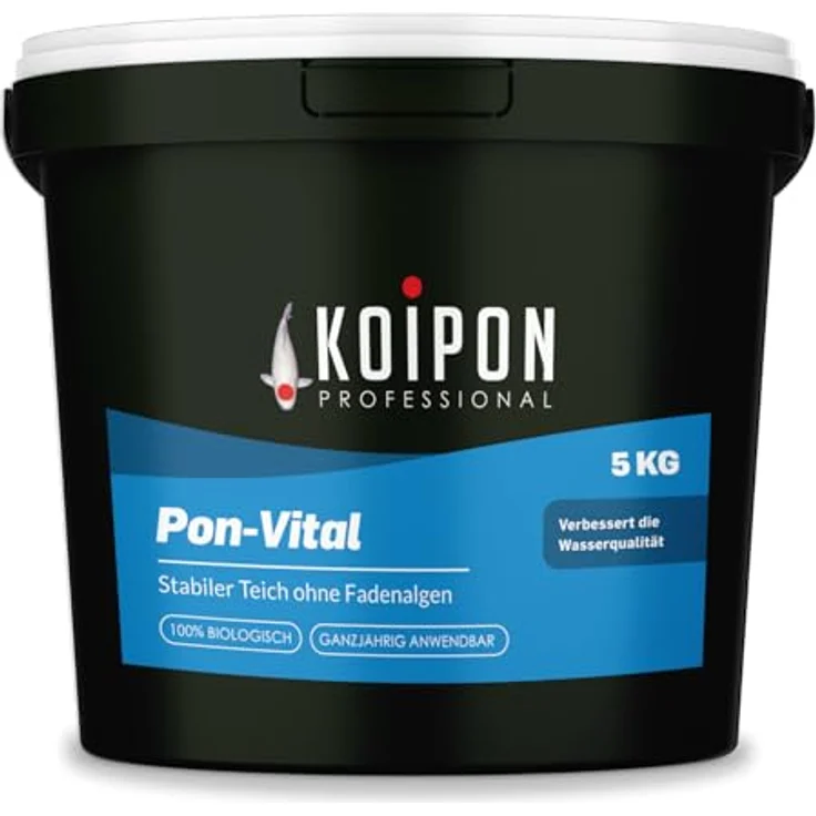 KOIPON Pon-Vital 5 kg, Biologische Teichpflege zur Fadenalgenbekämpfung und Algenwachstumsprävention – Bild 1