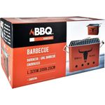 ProGarden Grill Rechteckig Matt Orange, Kohlenstoffstahl, verchromter Grillrost, kompakt und transportabel