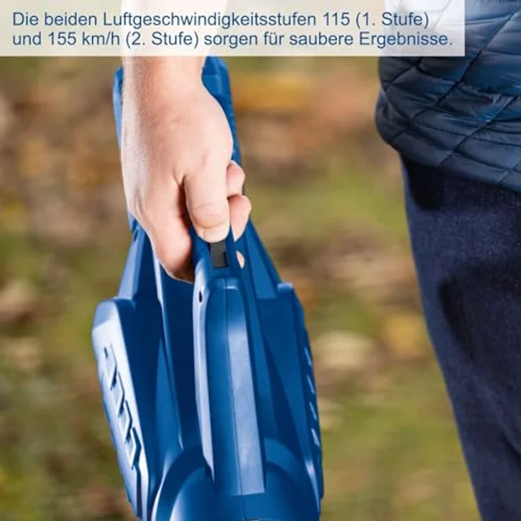 Scheppach C-BL700-X axialer Akku-Laubbläser | axiales Gebläse | balance-Griff | max. 155 km/h | 516 m3/h | 20V IXES, grün – Bild 7