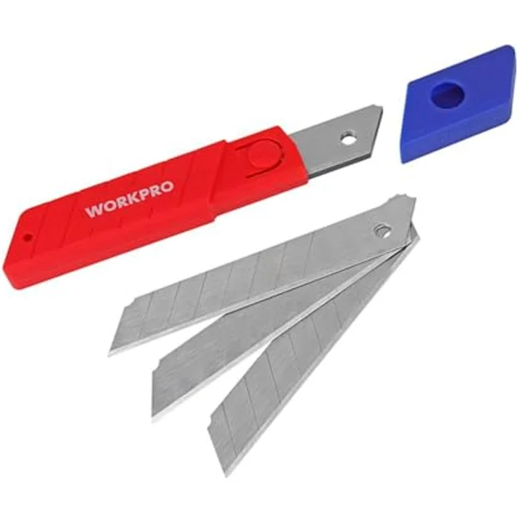 WorkPro WP212004, 10er Pack 18mm SK2 Abbrechklingen, rasiermesserscharf und gehärtet – Bild 1
