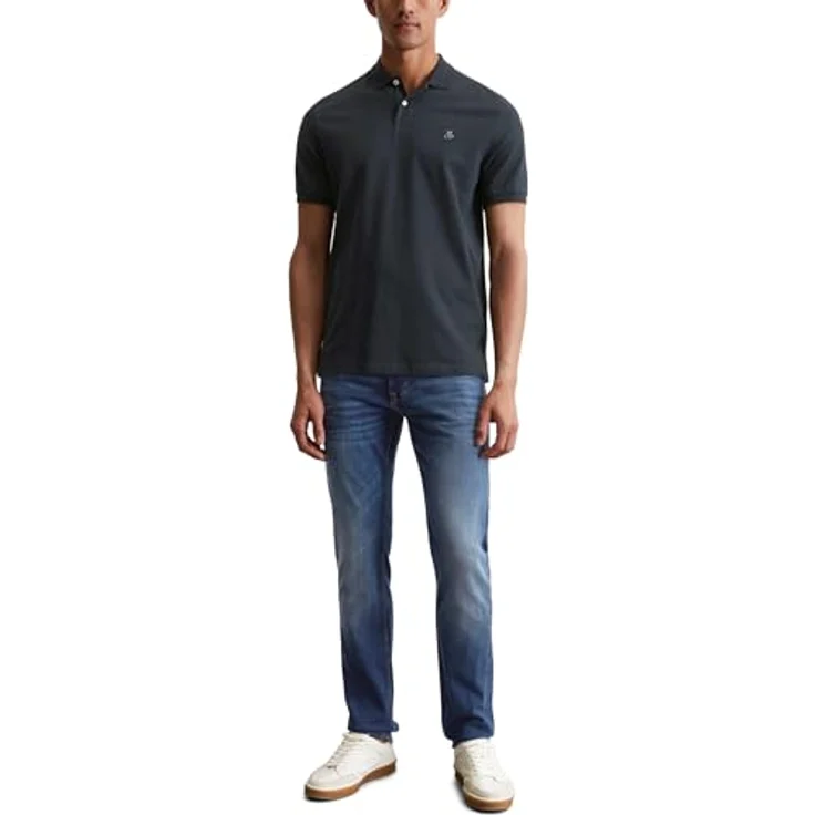 Marc O'Polo Poloshirt, Logodruck, Piqué-Stoff aus Baumwolle, robust, atmungsaktiv, pflegeleicht – Bild 7