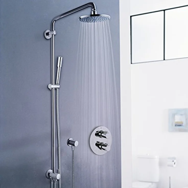 GROHE Rainshower 210 - Duschsystem mit Umstellung (Wandmontage, Antikalk-System, langlebige Oberfläche), chrom, 27058000 – Bild 5