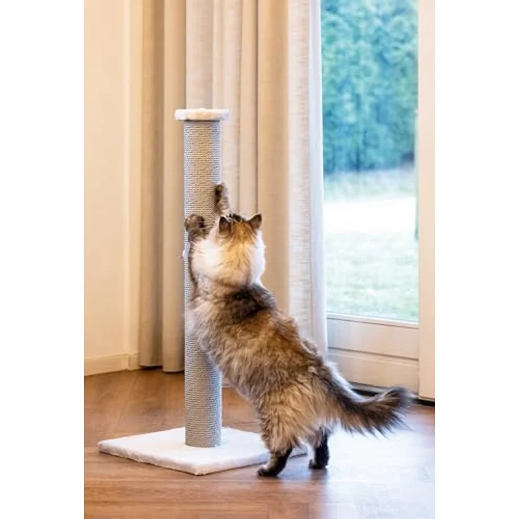 Beeztees 408815 Kratzbaum Figo XL L: 40 cm B: 40 cm H: 90 cm grau – Bild 4