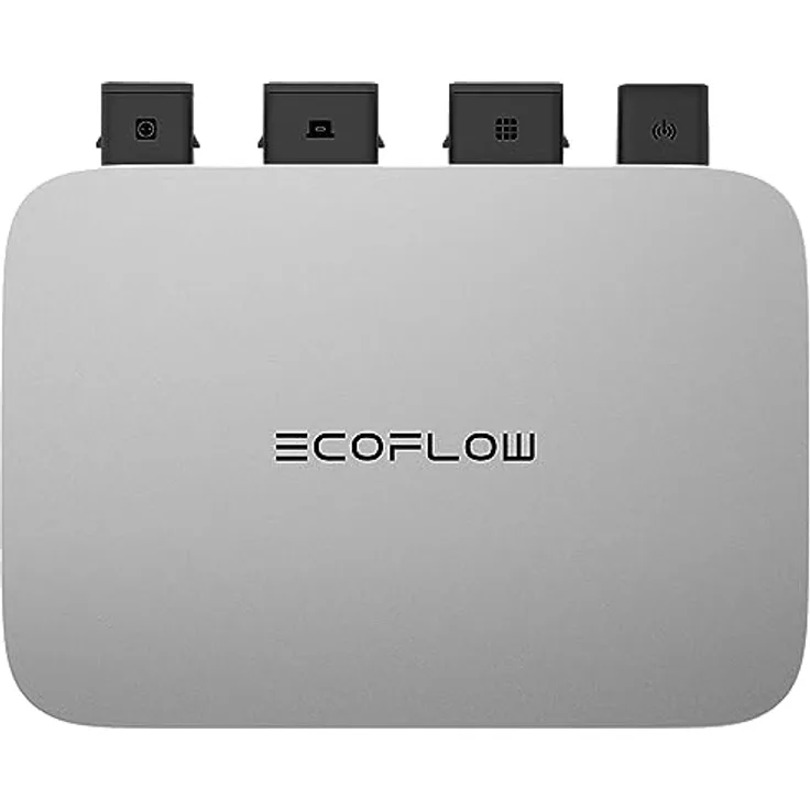 EF ECOFLOW EcoFlow Mikrowechselrichter 600W, Intelligenter Solar-Wechselrichter WLAN für Balkonkraftwerk, PV-Wechselrichter für 2 Solarpanele/IP67/App/MPPT, 5011401001, EFPowerStreamMI-EU-600W