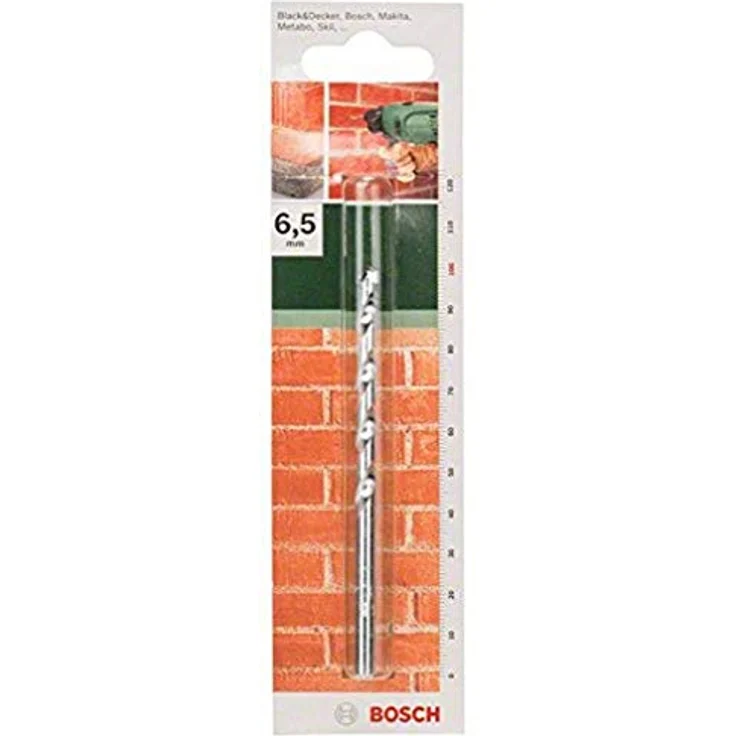 BOSCH Betonbohrer, Steinbohrer nach ISO 5468, Durchmesser 6,5 mm, Länge 100 mm, Art.-Nr. 2609255428 – Bild 1