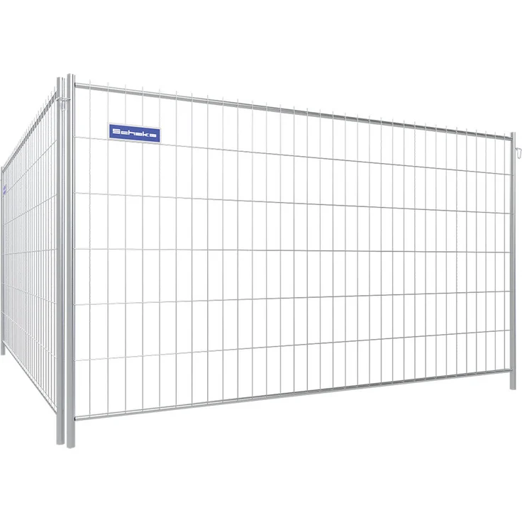 Schake Mobilzaun Light Element 3,5x2m, sendzimirverzinkt, Drahtstärke 2,5/3,0mm, ohne Haken und Ösen