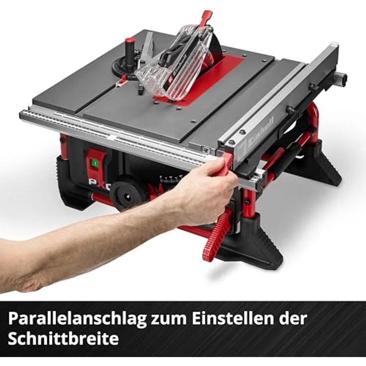 Einhell Akku-Tischkreissäge 'TE-TS 36/8 T Li-Solo', 2x 18 V Power X-Change, Aluminiumtisch mit ausziehbarer Tischverbreiterung, ohne Akku – Bild 9