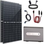 Stegpearl Balkonkraftwerk 1000W Monokristallin mit Speicher Alpha ESS Komplettset (800W integrierter Wechselrichter) - 2x500W Bifaziale Glas/Glas Solarmodule, PV Solaranlage