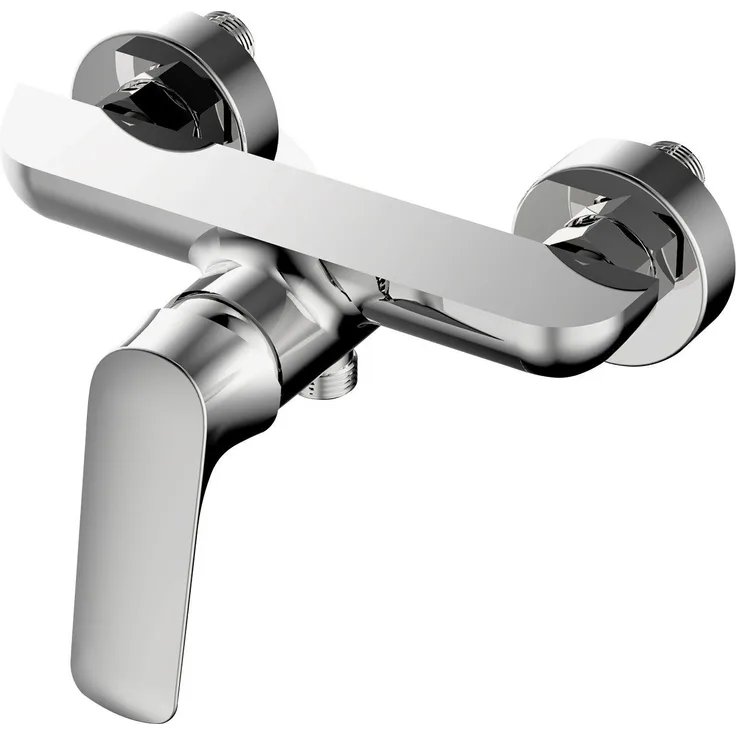 Primaster Duscharmatur Kassel, verchromt, Einhebelmischer, Hochdruck, 21,5 cm Breite