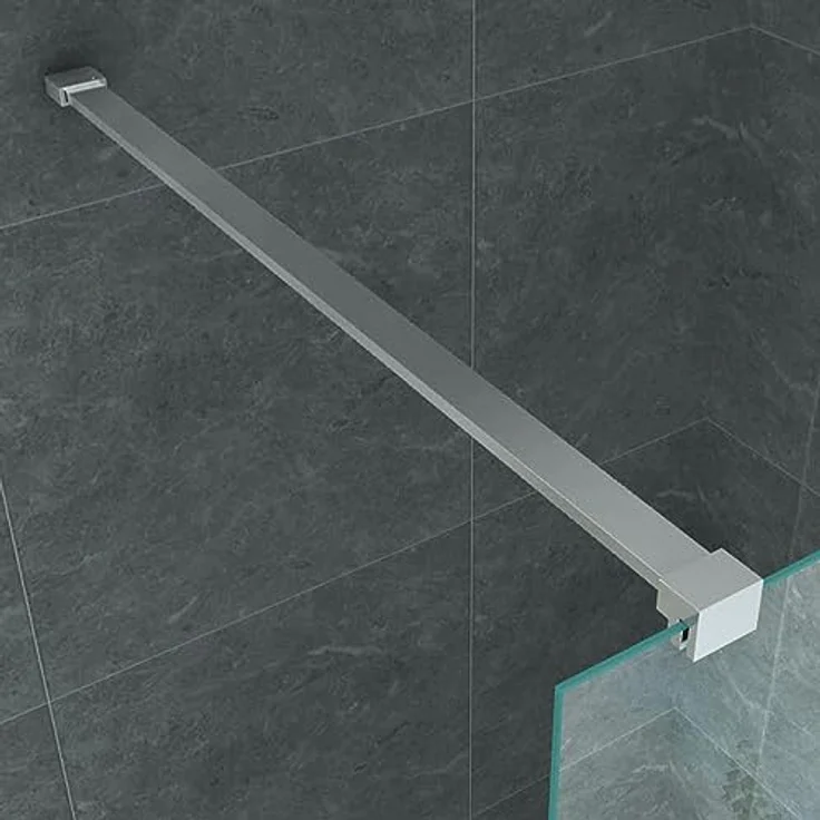 Aloni Walk-in-Dusche ECOS100, Duschabtrennung Milchglas vollsatiniert 8mm, Einscheibensicherheitsglas – Bild 2