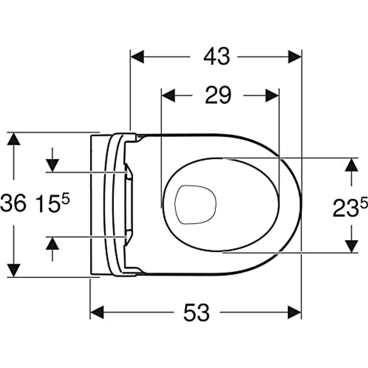 Geberit iCon Set Wand-WC mit WC-Sitz, spülrandlos, Tiefspüler, geschlossene Form, 6l, 501664, Farbe: Weiß - 501.664.00.1 – Bild 6