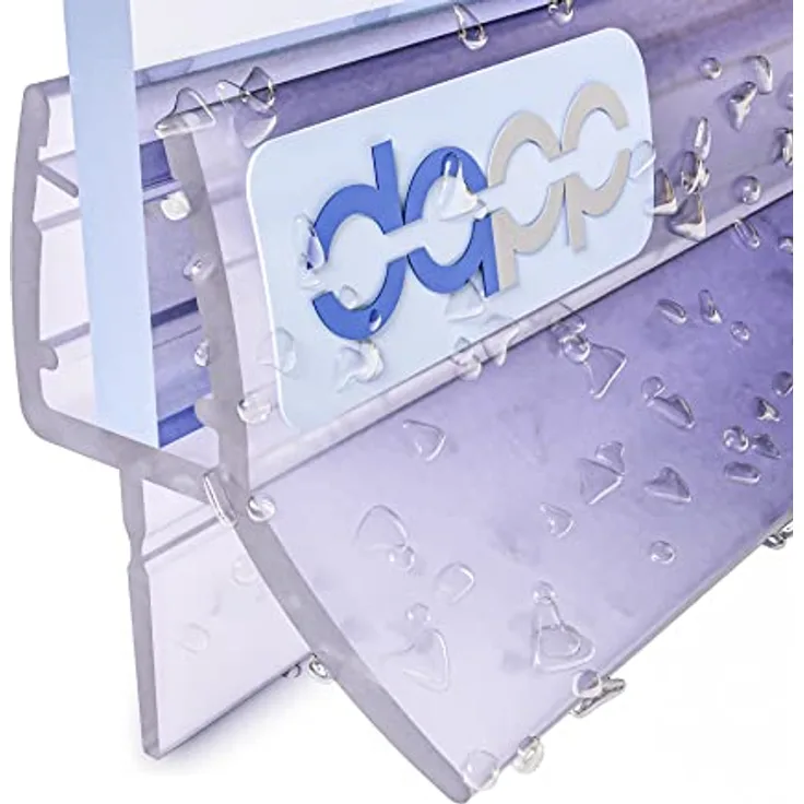 DQ-PP Duschdichtung 60cm, Dichtung für Glastüren 6mm-8mm, Wasserabweisprofil, transparent, UV- und schimmelbeständig