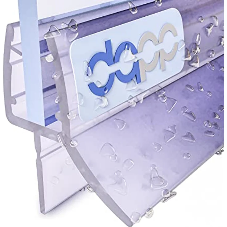 DQ-PP Duschdichtung 60cm, Dichtung für Glastüren 6mm-8mm, Wasserabweisprofil, transparent, UV- und schimmelbeständig – Bild 1