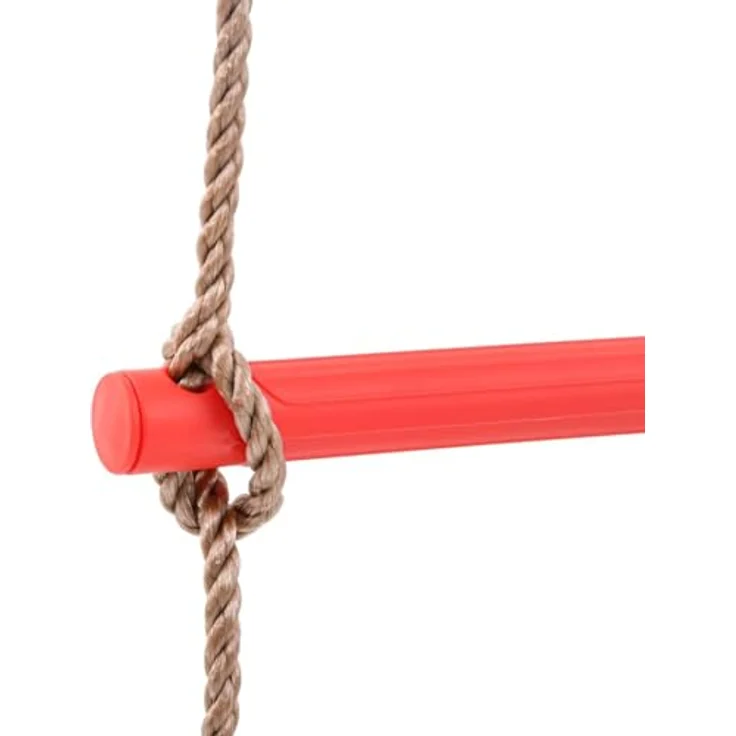 vidaXL Strickleiter, Strickleiter für Kinder mit 4 Sprossen Mehrfarbig, Outdoor-Schaukel mit Kunststoff-Sprossen und PE-Seilen – Bild 5