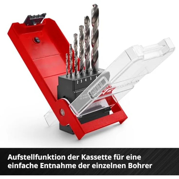 Einhell HSS-G Metallbohrer-Set, 6-teilig, mit 135° Split Point Spitze, Aufbewahrungskassette, 2-8 mm – Bild 7