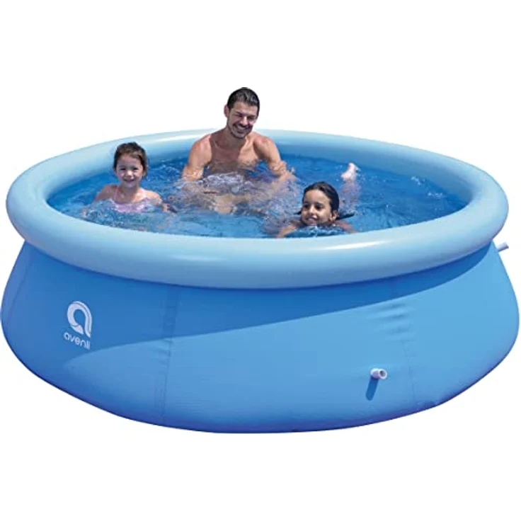 Avenli Prompt Set Ø 240x63cm Quick Up Pool, mit aufblasbarem Ring ohne Zubehör, blau – Bild 2